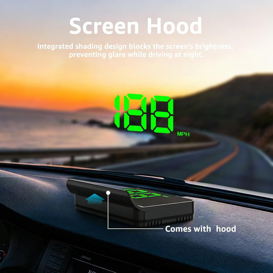 K1 HUD GPS Heads Up Display for Car - Digital Speedometer