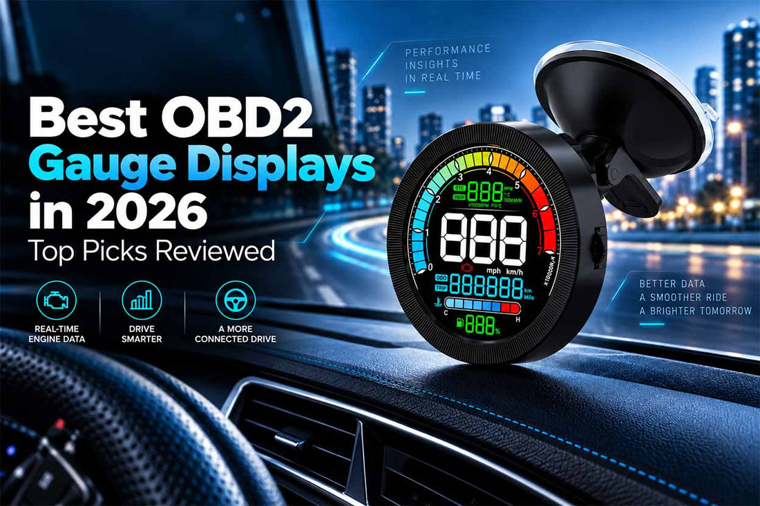 Best OBD2 Gauge Display 2026 - KUOWEIHUD Digital Car Dashboard Monitor
