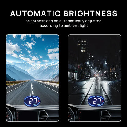 H2 Car GPS Digital Speedometer with Compass Over-speed Reminder - KUOWEIHUD