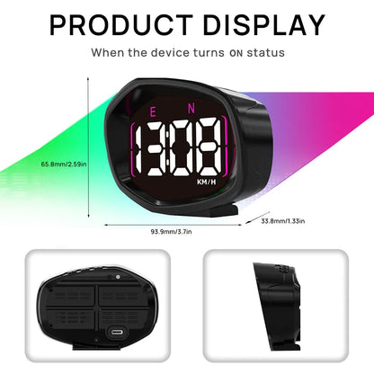 K3 GPS Digital Speedometer for Car, with Compass Time Display - KUOWEIHUD