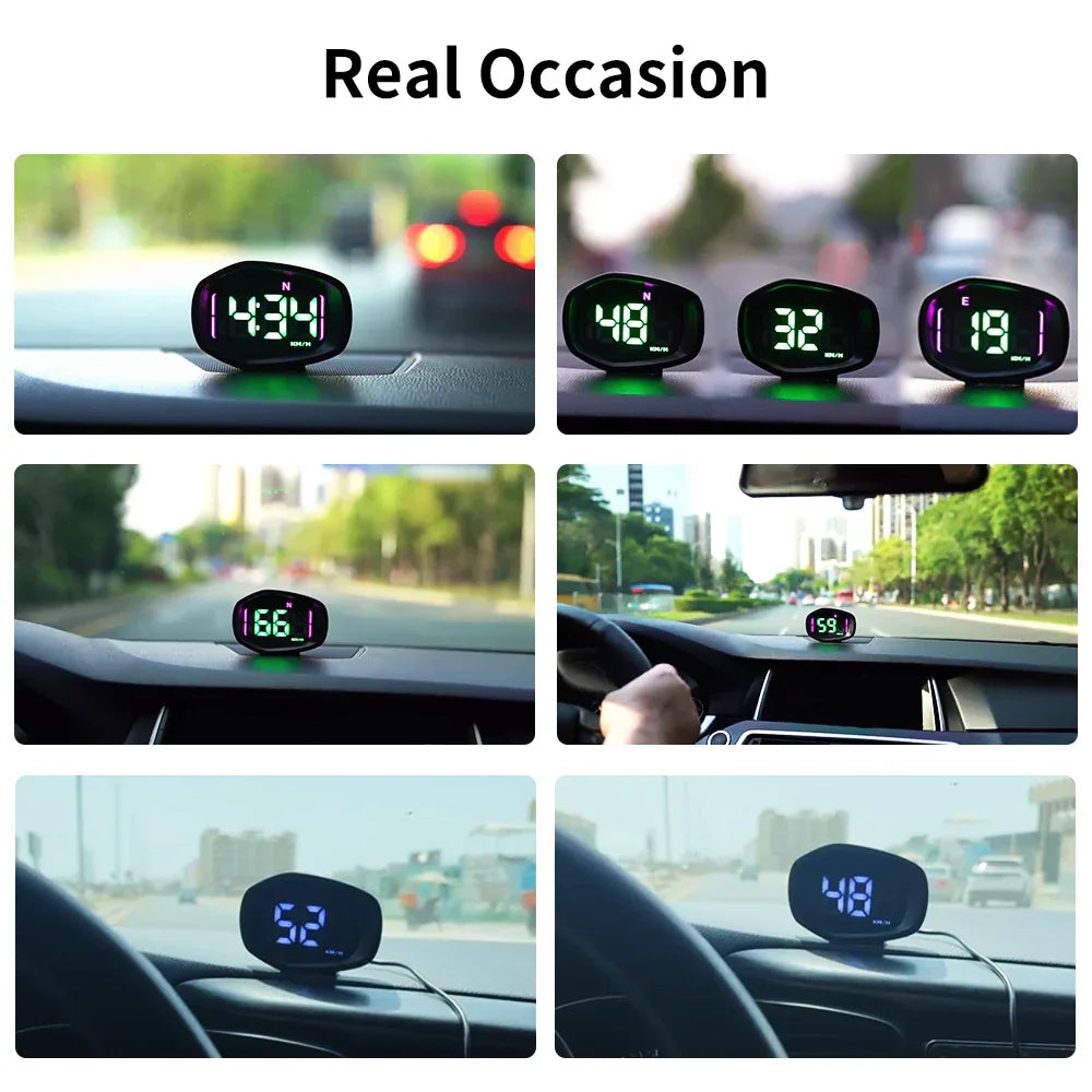 K3 GPS Digital Speedometer for Car, with Compass Time Display - KUOWEIHUD