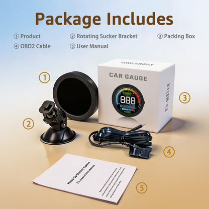 F3 OBD2 Gauge Display for Most Gasoline Car After 2008