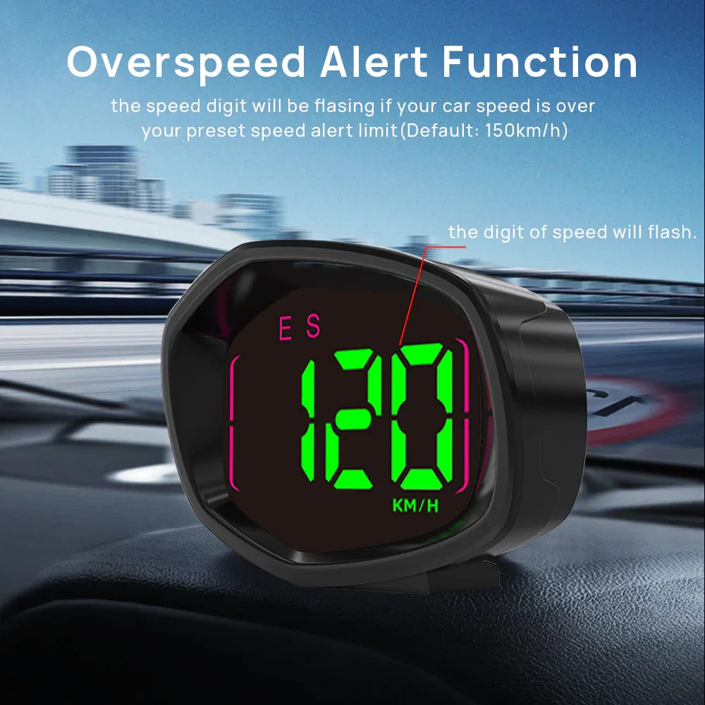 K3 GPS Digital Speedometer for Car, with Compass Time Display - KUOWEIHUD
