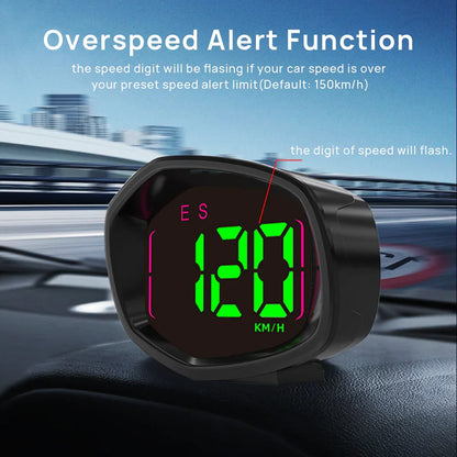 K3 GPS Digital Speedometer for Car, with Compass Time Display - KUOWEIHUD