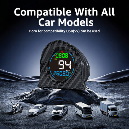 KUOWEIHUD F2 Digital GPS Speedometer Odometer for Car HUD with Altitude and Time Display, Speed Alarm & Fatigue Reminder