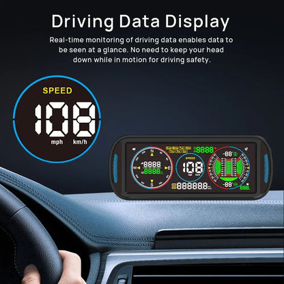 F6 6.8-inch LCD Screen Intelligent Multi-function Car Gauge - KUOWEIHUD