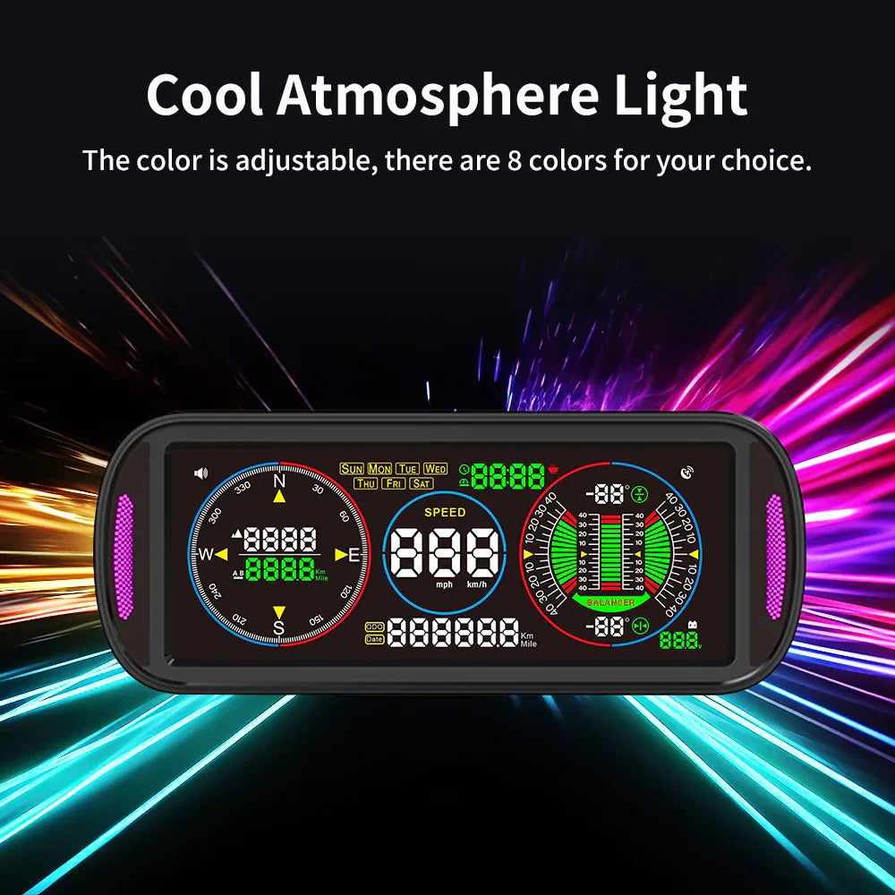 F6 6.8-inch LCD Screen Intelligent Multi-function Car Gauge - KUOWEIHUD