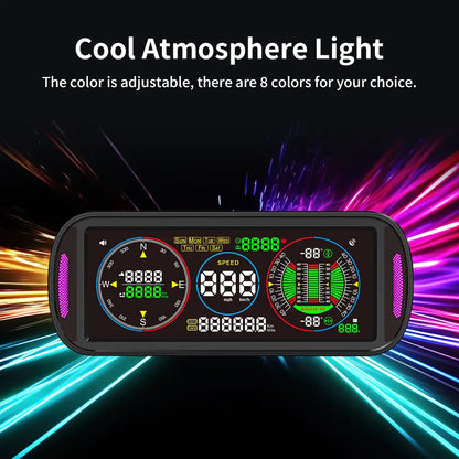 F6 6.8-inch LCD Screen Intelligent Multi-function Car Gauge - KUOWEIHUD