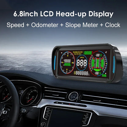 F6 6.8-inch LCD Screen Intelligent Multi-function Car Gauge - KUOWEIHUD