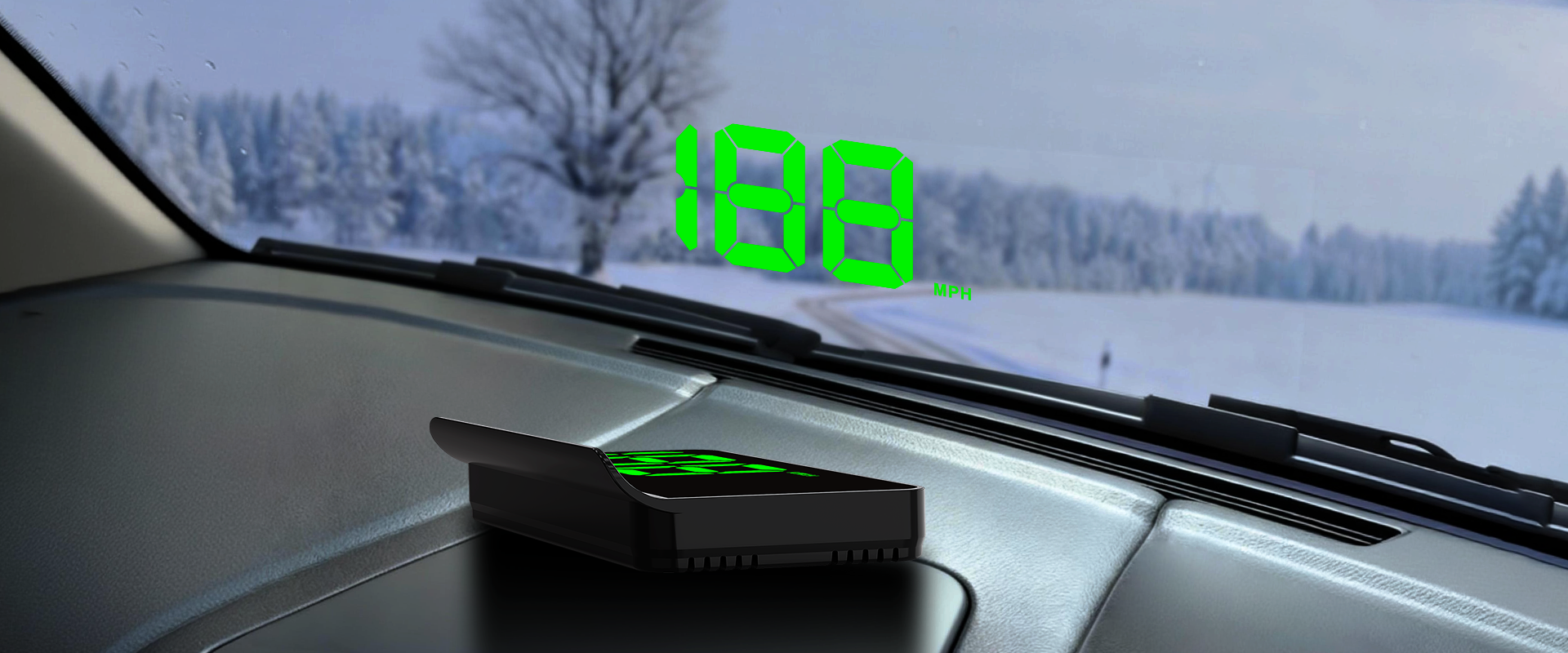 kuoweihud k1 heads up display project  driving speed data on car windshield screen