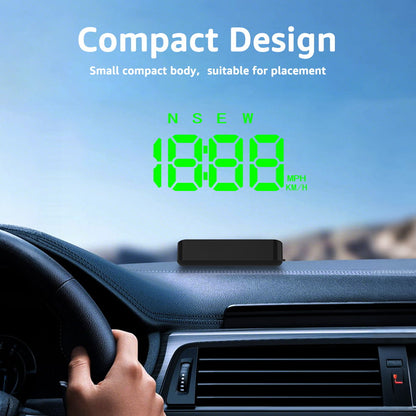 KUOWEIHUD K4 HUD Heads Up Display GPS Speedometer for Car Speed Time Display MPH & KM/H