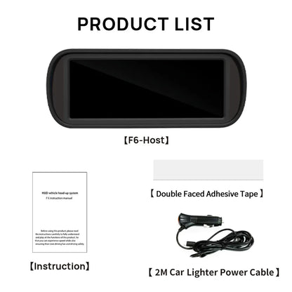 F6 6.8-inch LCD Screen Intelligent Multi-function Car Gauge - KUOWEIHUD