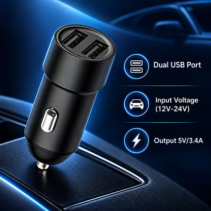 Mini Dual USB Car Charger Adapter