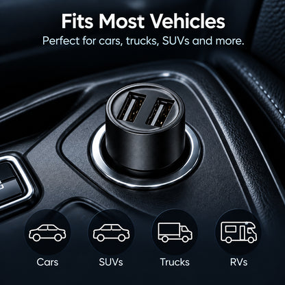 Mini Dual USB Car Charger Adapter
