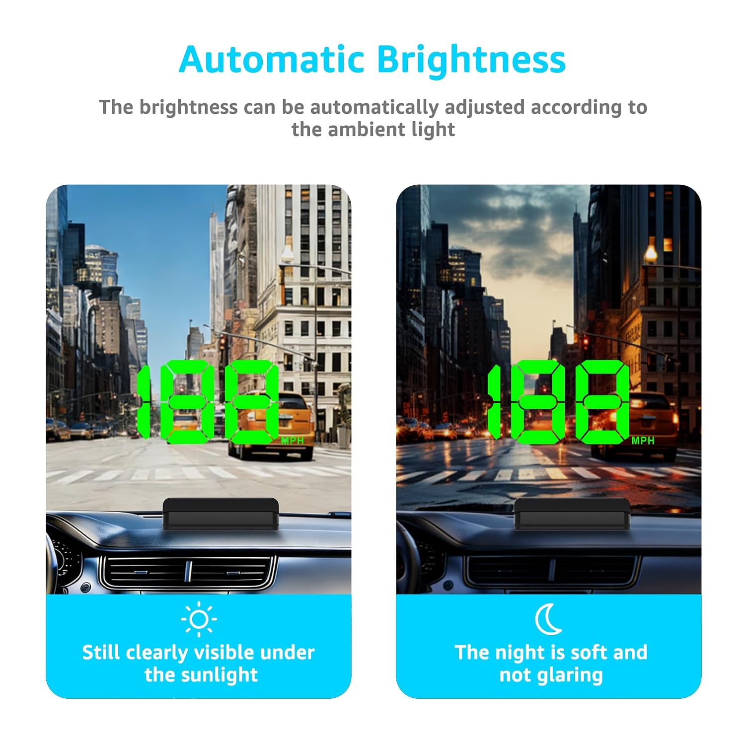 K1 GPS HUD Display – Auto Brightness Feature