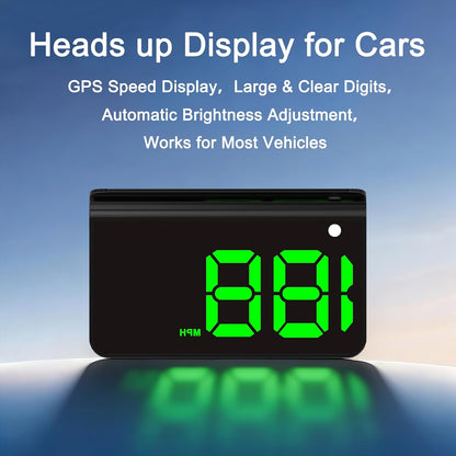 K1 GPS Heads Up Display for Car – Front View Green Light