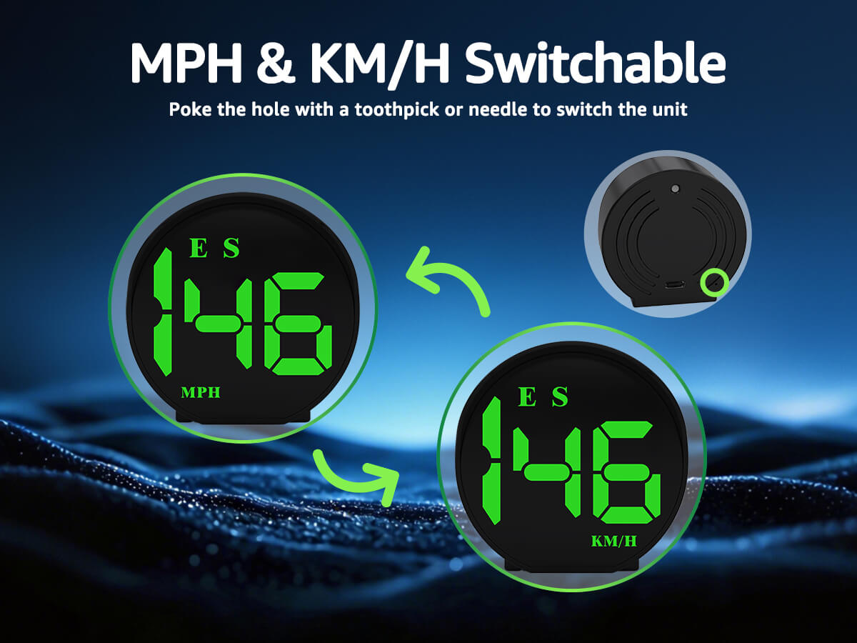 K5 digital speedometer with MPH and KM/H switching