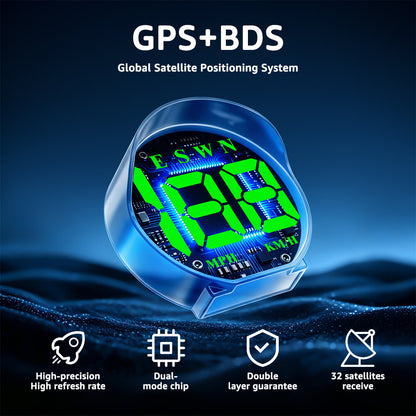 K5 GPS Digital Speedometer for Car with Compass