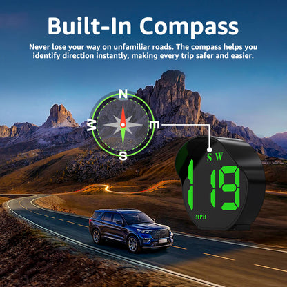K5 GPS Digital Speedometer for Car with Compass