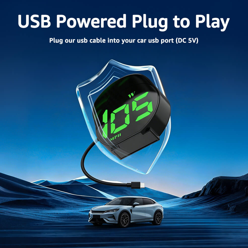K5 GPS Digital Speedometer for Car with Compass