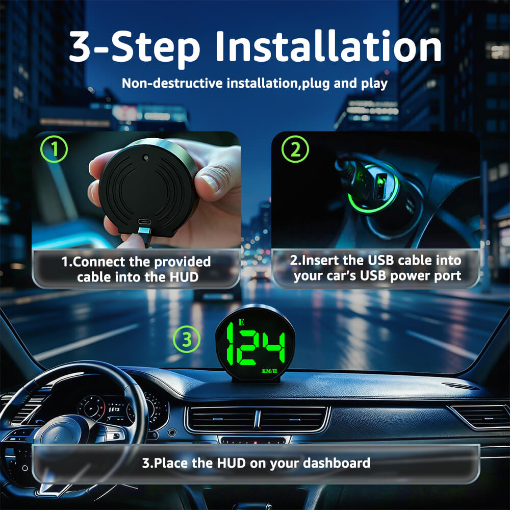 K5 GPS Digital Speedometer for Car with Compass