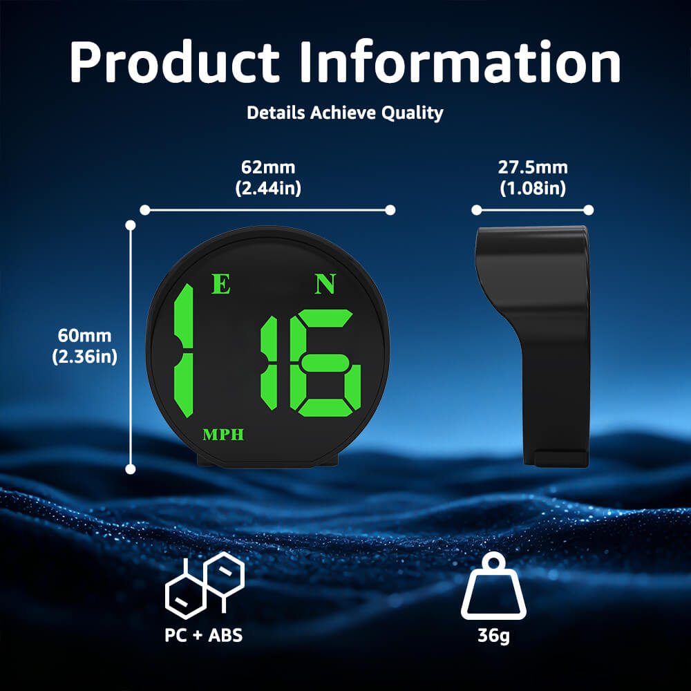 K5 GPS Digital Speedometer for Car with Compass